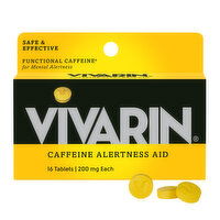 Vivarin Caffeine Alertness Aid, 200 mg, Tablets - 16 Each 