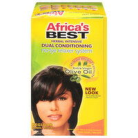 Africa's Best Relaxer System, No-Lye, Herbal Intensive, Dual Conditioning, Regular - 1 Each 