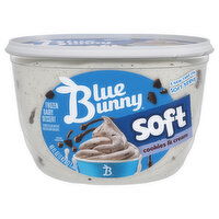 Blue Bunny Frozen Dairy Dessert, Cookies & Creme, Soft - 46 Fluid ounce 