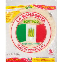 La Banderita Flour Tortillas, Soft Taco, Large - 10 Each 