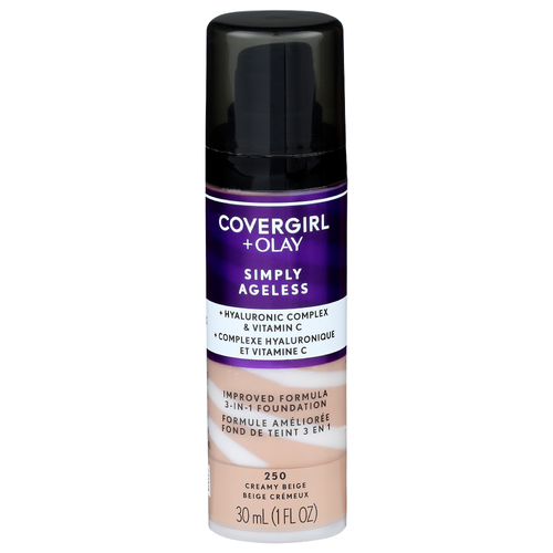 COVERGIRL + OLAY 250 Creamy Beige Improved Formula 3-In-1 Foundation - 30 ml