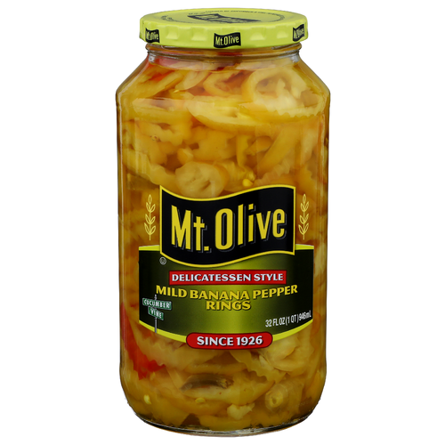 Mt. Olive Delicatessen Style Mild Banana Pepper Rings - 32 Fluid Ounce