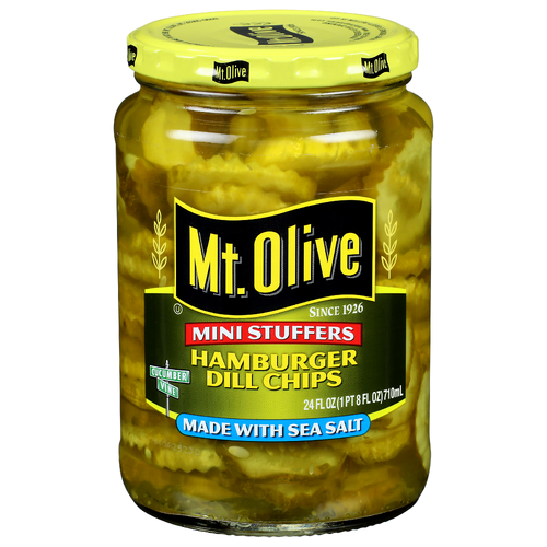 Mt. Olive Mini Stuffers Hamburger Dill Chips - 24 Fluid Ounce