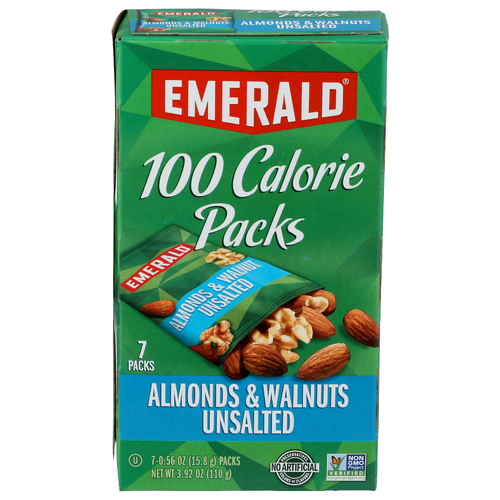 Emerald Unsalted Almonds & Walnuts - 0.56 Ounce - 7 Count