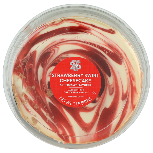 The Father's Table Strawberry Swirl Cheesecake - 2 Pound Image 1 of 4