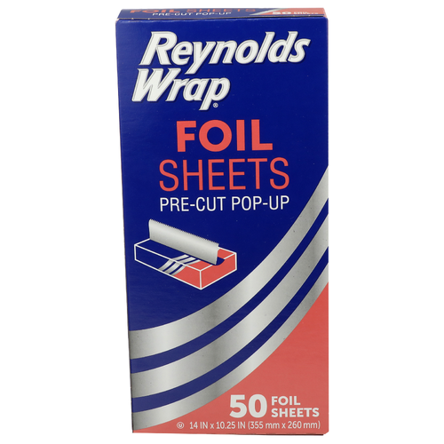 Reynolds Wrap Pre-Cut Pop-Up Foil Sheets - 50 Count