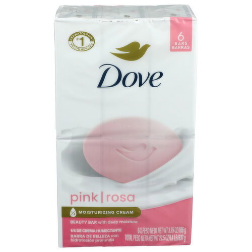 Dove Soap Pink 6 - 3.75 Ounce - 6 Count