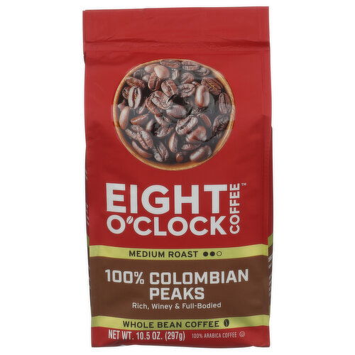 Eight O'CLOCK Eoc Colombian Peaks Bean 6X10 - 10.5 Ounce Image 1 of 3
