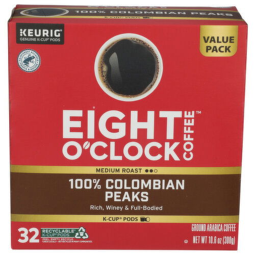 Eight O'CLOCK Eoc Kcup Colombian 4X32CT - 0.331 Ounce - 32 Count Image 1 of 4