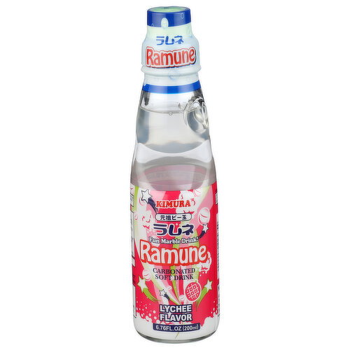 Kimura Ramune Soda Lychee - 6.76 Fluid Ounce Image 1 of 2