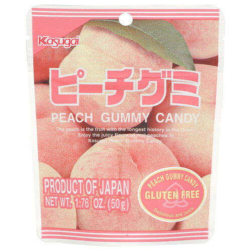 Kasugai Standpack Peach Gummy Candy - 1.76 Ounce Image 1 of 4
