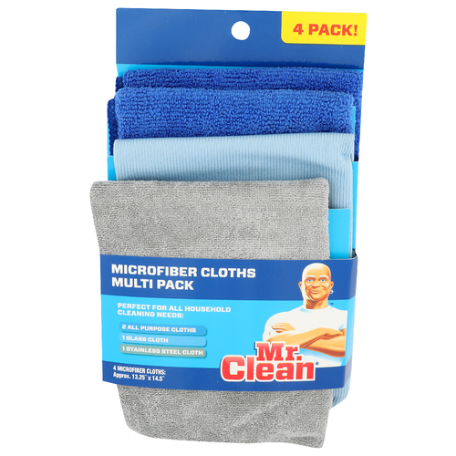 Mr. Clean Microfiber Cloths Multi Pack - 4 Count