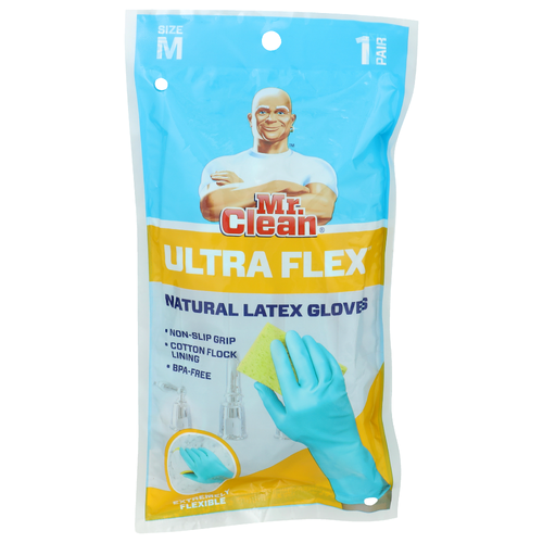 MR. CLEAN Natural Latex Gloves - 1 Count