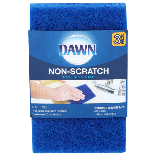Dawn Non-Scratch Scouring Pads - 3 Count