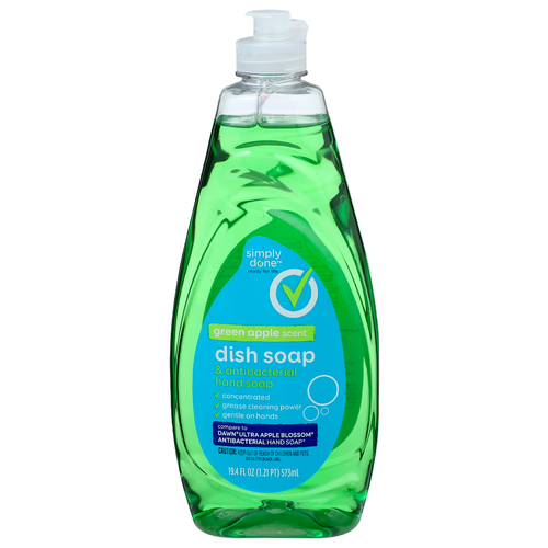 Simply Done Green Apple Scent Dish Soap & Antibacterial Hand - 19.4 Fluid Ounce