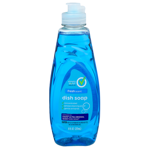 Simply Done Fresh Scent Dish Soap - 8 Fluid Ounce