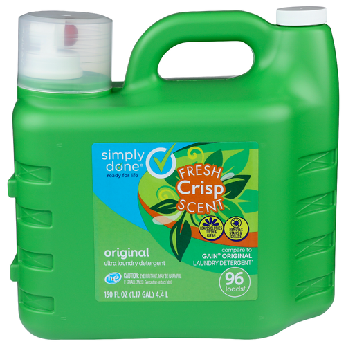 Simply Done Fresh Crisp Scent Ultra Laundry Detergent - 1.563 Fluid Ounce - 96 Count
