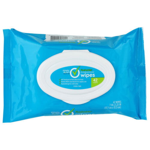 Simply Done Flushable Wipes - 2 Count