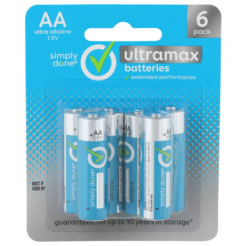 Simply Done Ultramax Alkaline AA Batteries - 6 Count Image 1 of 2