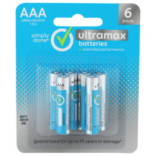 Simply Done Ultramax Alkaline AAA Batteries - 6 Count Image 1 of 2