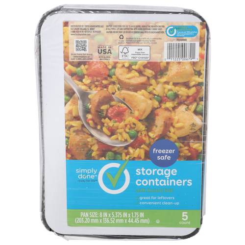Simply Done Storage Containers With Board Lids - 5 Count