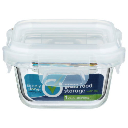 Simply Done Glass Food Storage With Lids - 1 Count