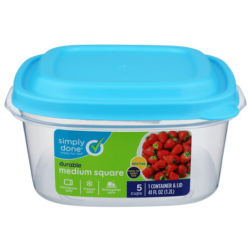 Simply Done Durable Medium Square Container & Lid - 1 Count