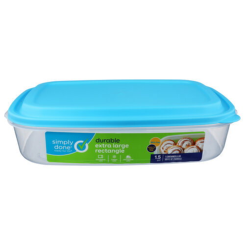 Simply Done Durable Extra Large Rectangle Container & Lid - 1 Count