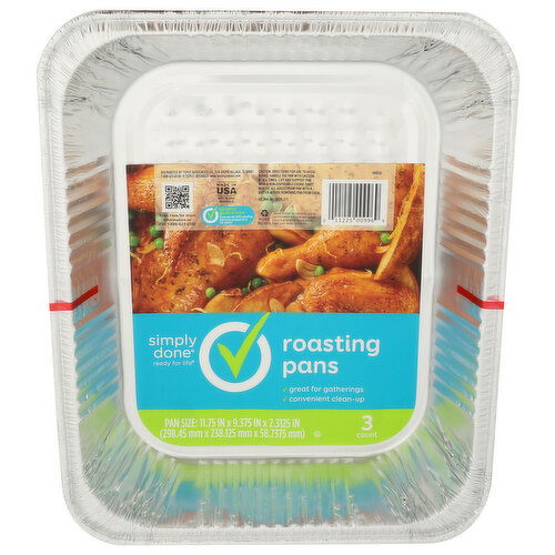 Simply Done Roaster Baker Pan 3 Pk - 3 Count