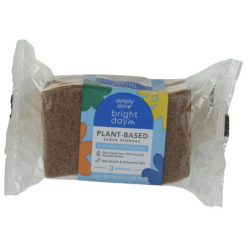 Simply Done Plant Based Scrub Sponges - 3 Count Image 1 of 2