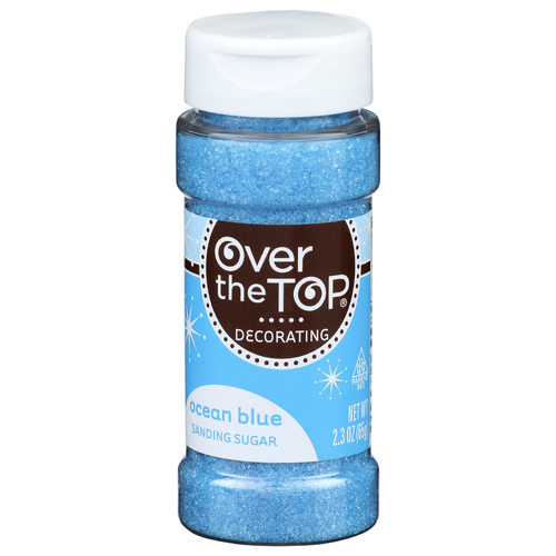 Over The Top Decorating Ocean Blue Sanding Sugar - 2.3 Ounce