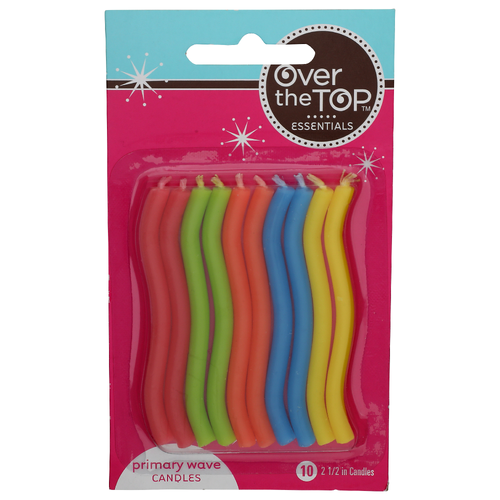 Over The Top Essentials Primary Wave Candles - 10 Count