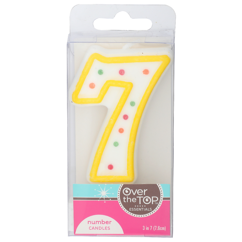 OVER THE TOP ESSENTIALS Number 7 Candles - 1 Each