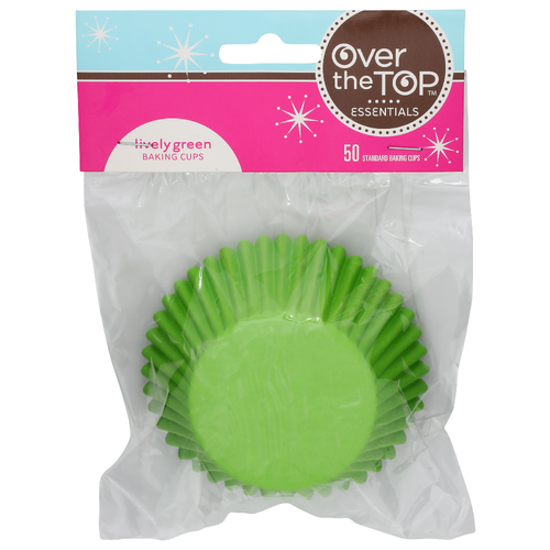 OVER THE TOP ESSENTIALS Lively Green Baking Cups - 50 Count