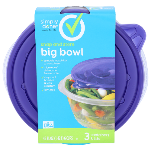 Simply Done Big Bowl - 16 Fluid Ounce - 3 Count