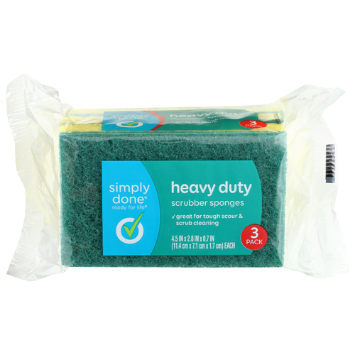 Simply Done Heavy Duty Scrubber Sponges - 3 Count