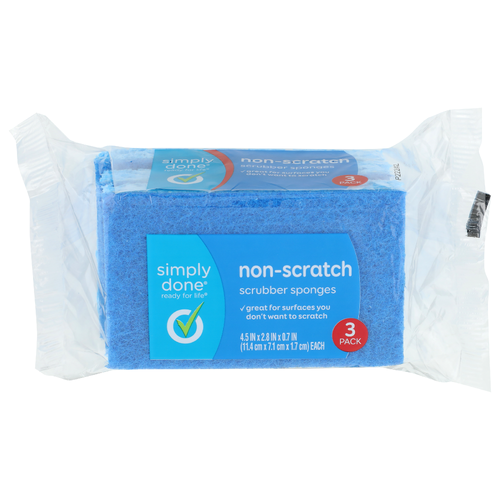 Simply Done Non-Scratch Scrubber Sponges - 3 Count