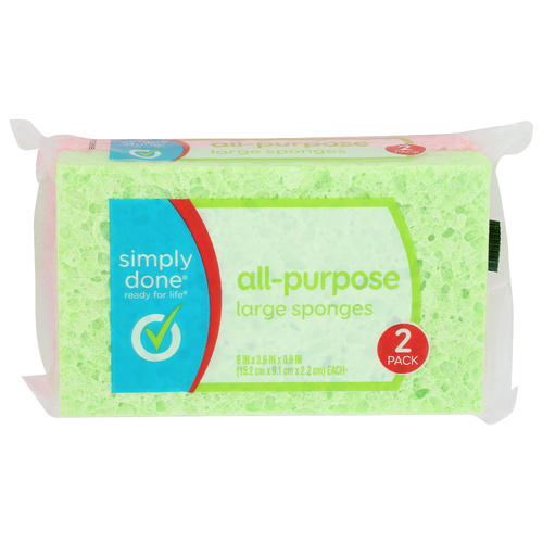 Simply Done All-Purpose Large Sponges - 2 Count
