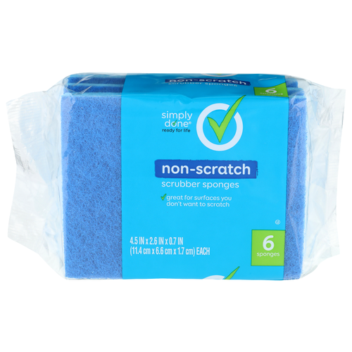 Simply Done Non-Scratch Scrubber Sponges - 6 Count