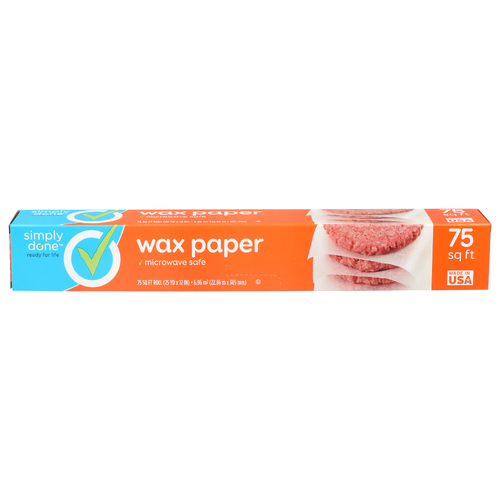 Simply Done Wax Paper 75 Square Feet - 75 Square foot