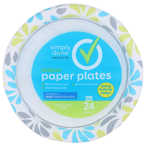 Simply Done Paper Plates - 24 Count