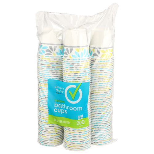 Simply Done Designer Bathroom Cups - 3 Fluid Ounce - 200 Count