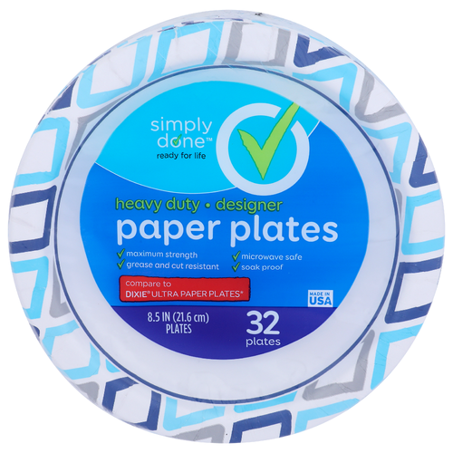 Simply Done Paper Plates - 32 Count