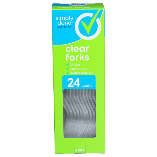 Simply Done Clear Forks - 24 Count