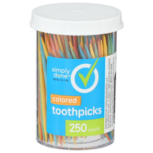 Simply Done Colored Toothpicks - 250 Count