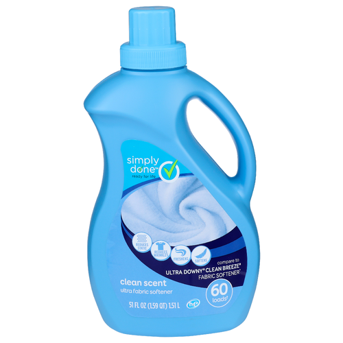 Simply Done Clean Scent Ultra Fabric Softener - 0.85 Fluid Ounce - 60 Count