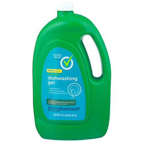 Simply Done Lemon Scent Dishwashing Gel - 75 Ounce