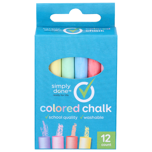 Simply Done Colored Chalk - 12 Count