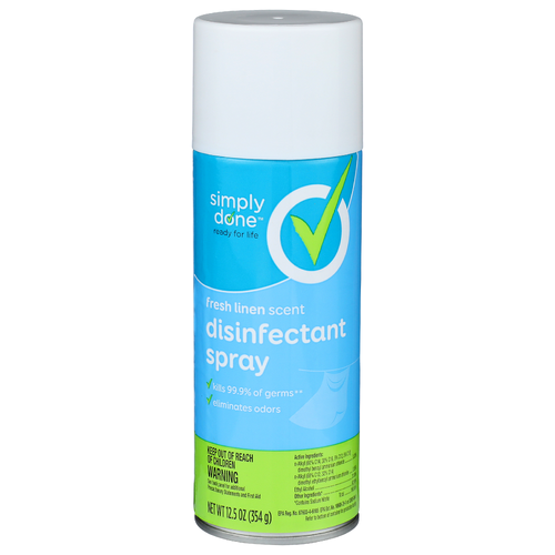 Simply Done Fresh Linen Disinfectant Spray - 12.5 Ounce