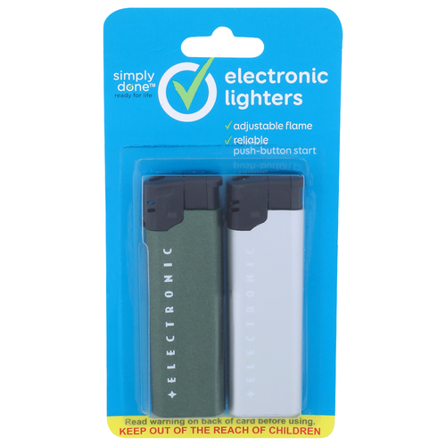 Simply Done Electronic Lighters - 2 Count